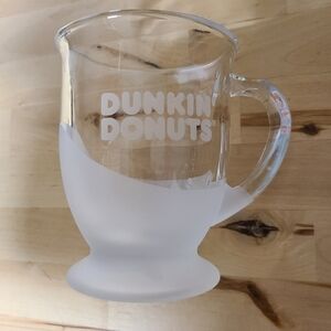 Frosted Dunkin Donuts glass mug
